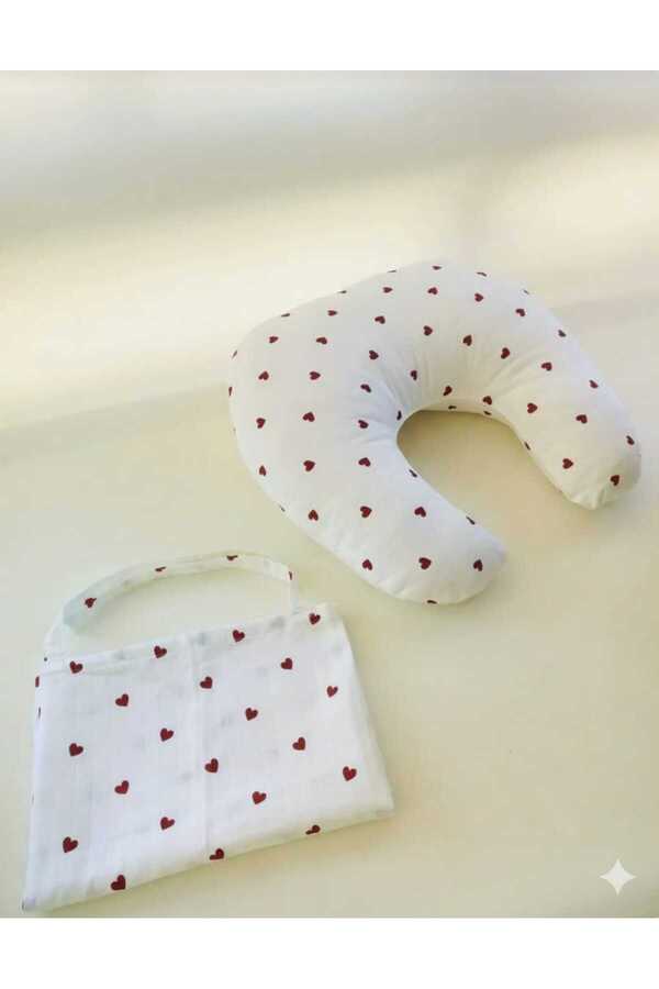 Wenaris %100 pamuk emzirme yastığı ve emzirme önlüğü