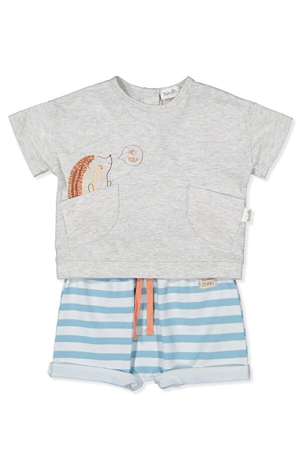 Bebetto İKİ İP ŞORT 2Lİ TAKIM (JUMP IT) GRİ MELANJ