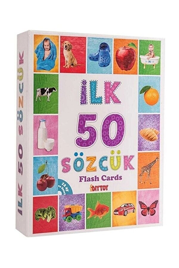 Zarif İnci İlk 50 Sözcük Flash Cards Hafıza Kartları Orijinal Ürün