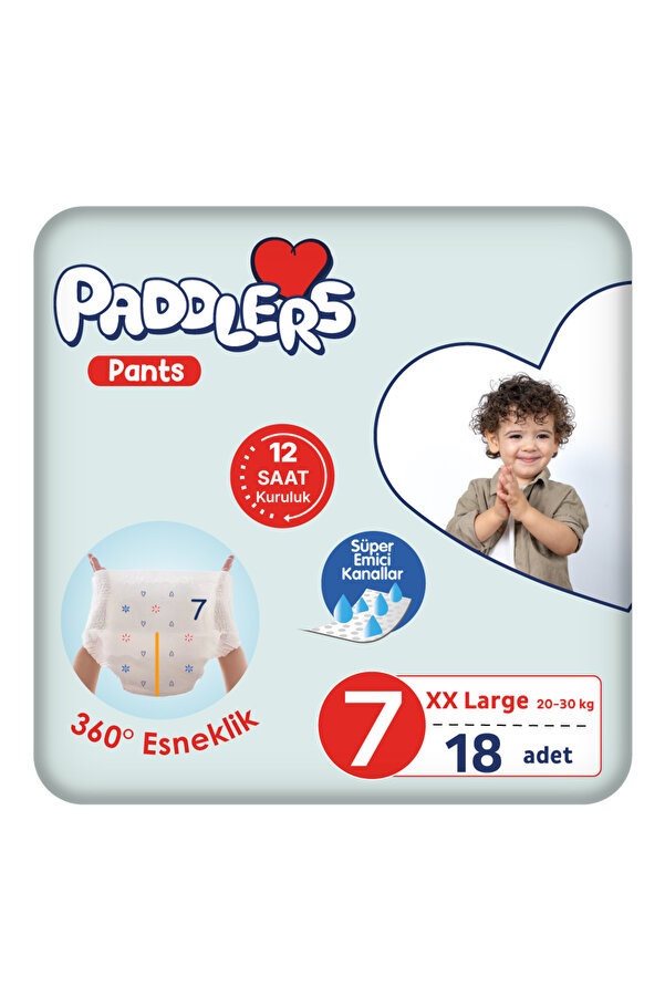 Paddlers Külot Bebek Bezi 7 Numara XX-Large 18 Adet (20-30 Kg) Eko Paket