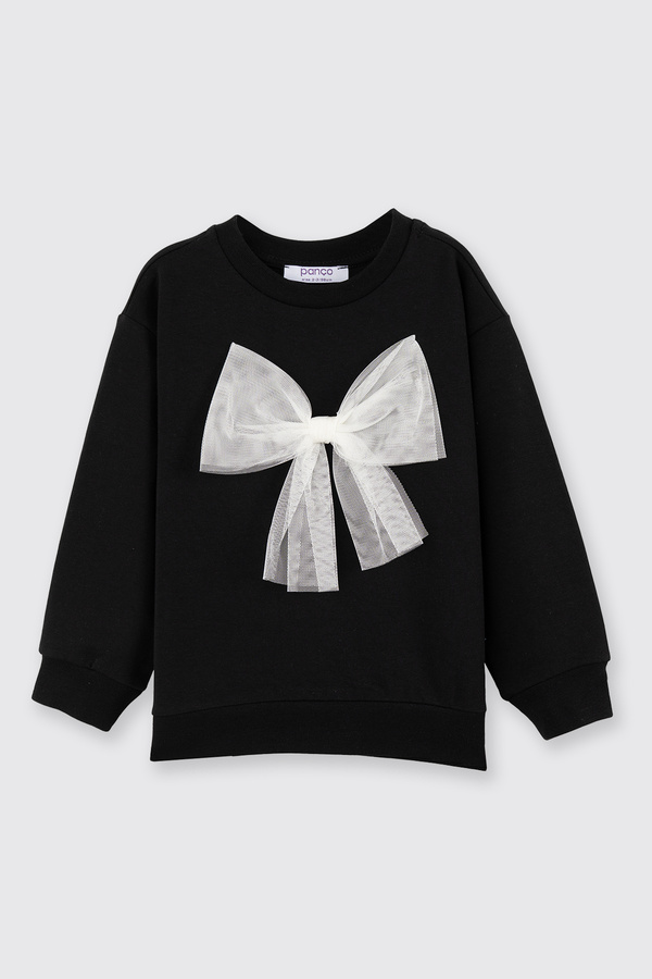 Panço Kız Bebek Siyah Sweatshirt