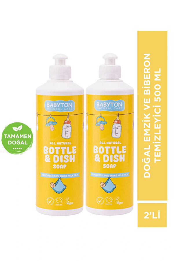 BABYTON Doğal Emzik ve Biberon Temizleyici 2'li Set