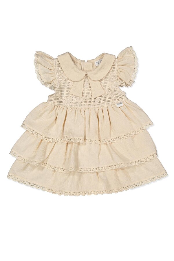 Bebetto DOKUMA ELBİSE (CRINKLE) BEJ