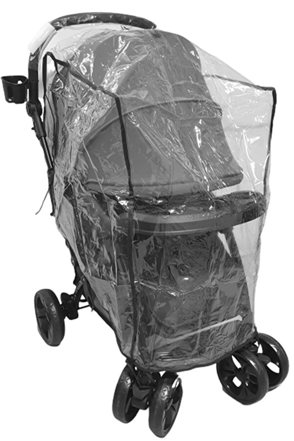 MorBebe Lüx Geniş Bebek Arabası için Büyük Boy Yağmurluk