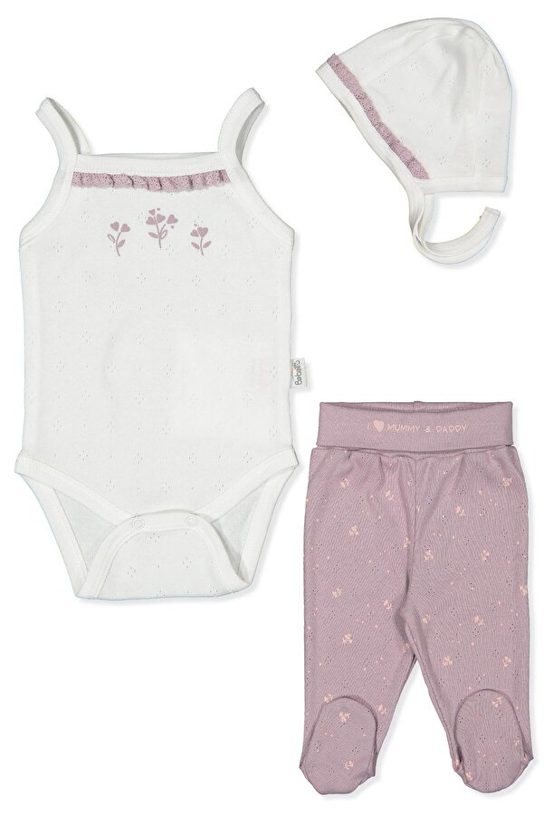 Bebetto AJURLU BODY SET 3LÜ (NATURE) MOR