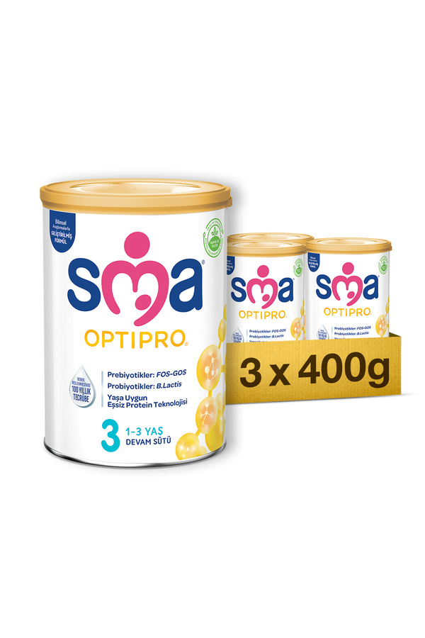 SMA Optipro Probiyotik 3 Devam Sütü 400 Gr X 3 Adet