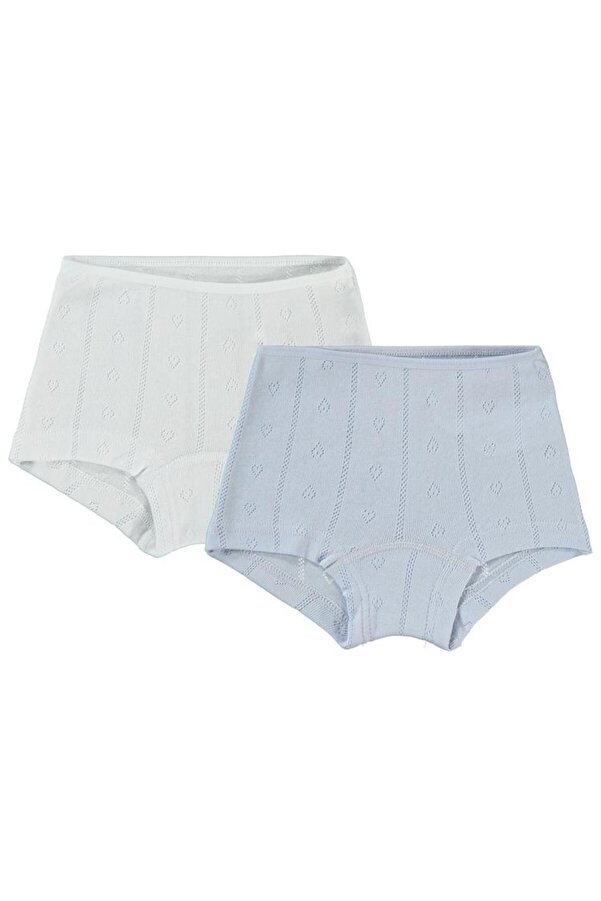 Civil Jakarlı Kalp 2-10 Yaş 2'li Boxer Set - Beyaz 6-7 Yaş