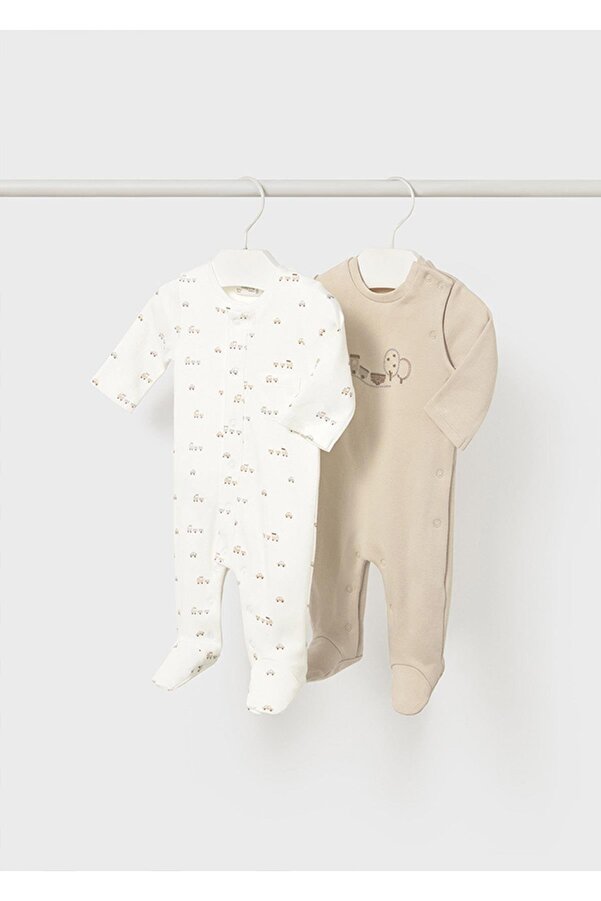 Mayoral Kışlık Erkek Bebek 2'li Tulum Set - Bej
