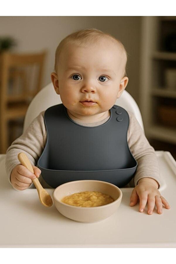 Parlaware Silikon Beslenme Önlüğü Mavi