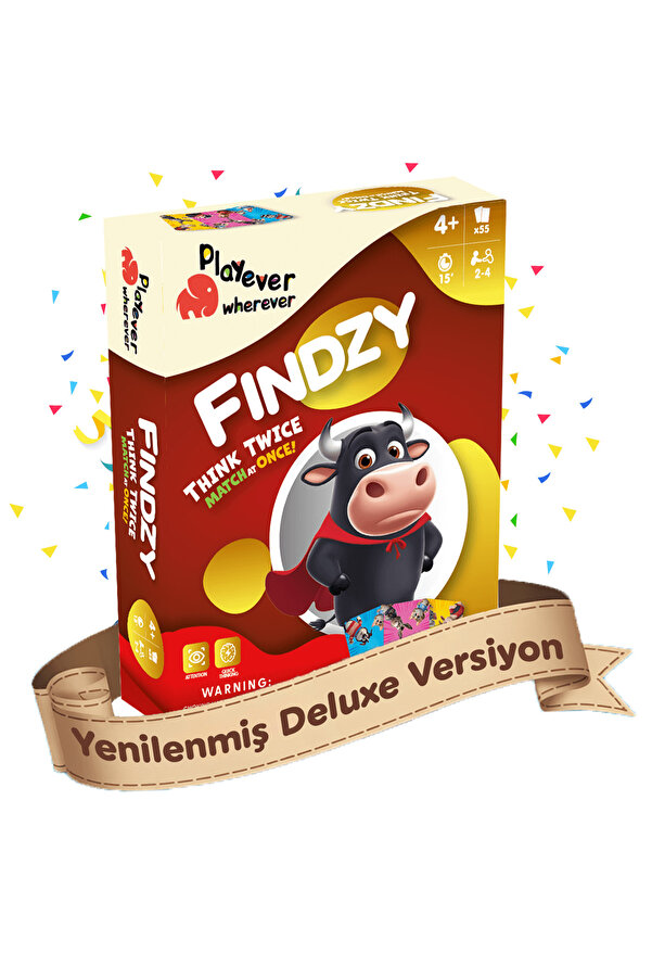 Playever Findzy, Dikkat Geliştirme Kart Oyunu (4-7 Yaş), Zeka ve Odaklanma Geliştirici Eğitici Oyunc