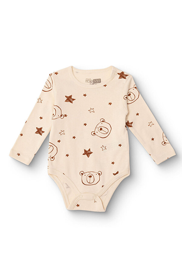 ebebek Hello Baby HelloBaby Erkek Bebek Uzun Kol Body Ribana Çıtçıtlı Yaka