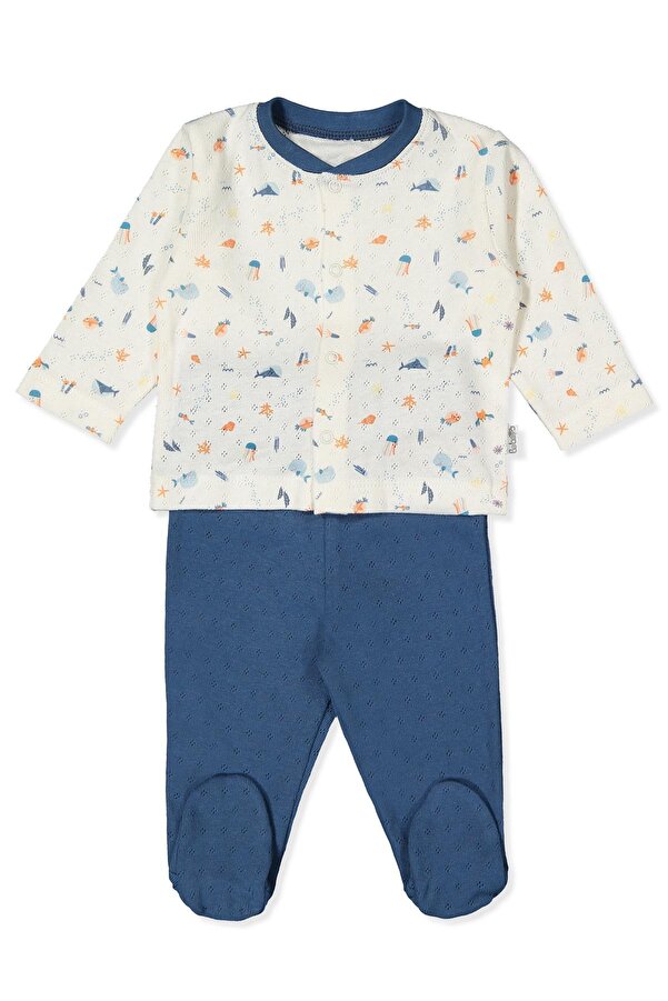 Bebetto AJURLU PATİKLİ PİJAMA TAKIMI (SHIP BOY) LACİVERT