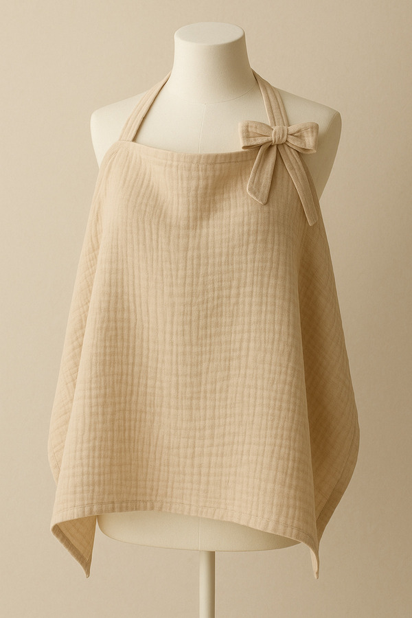 emira tasarım Doğal, Pamuk Emzirme & Puset Örtüsü 80x100 Krem