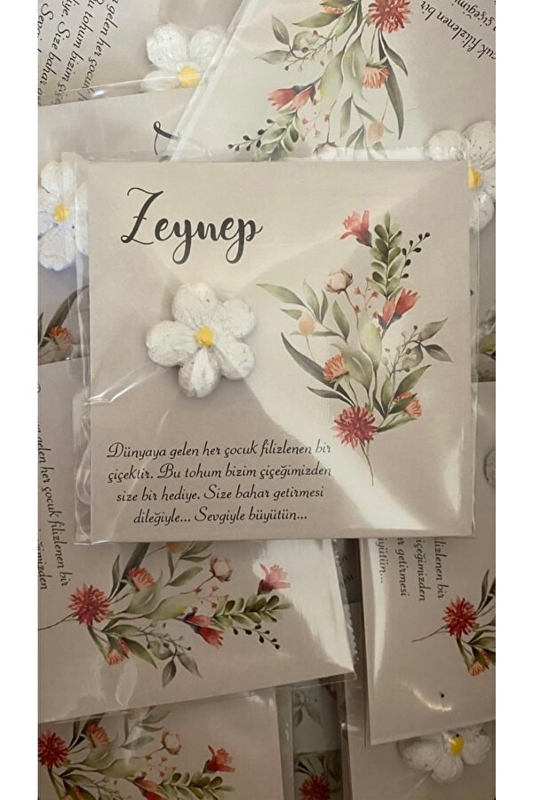 gizemli tohumlar Tohumlu Kart 50 Adet Doğum Günü ,baby Shower,hediyelik