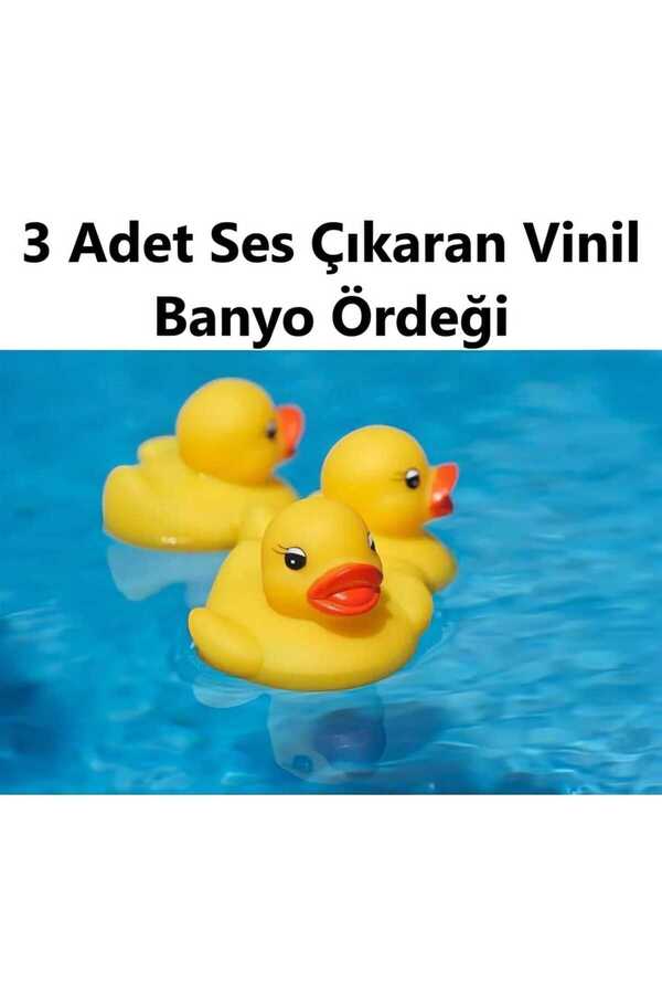 Vi Caro 6 Adet Suda Yüzen Ses Çıkaran Vinil Sarı Ördek Banyo Oyuncağı Bebek Çocuk Banyo Ve Havuz Oyuncak