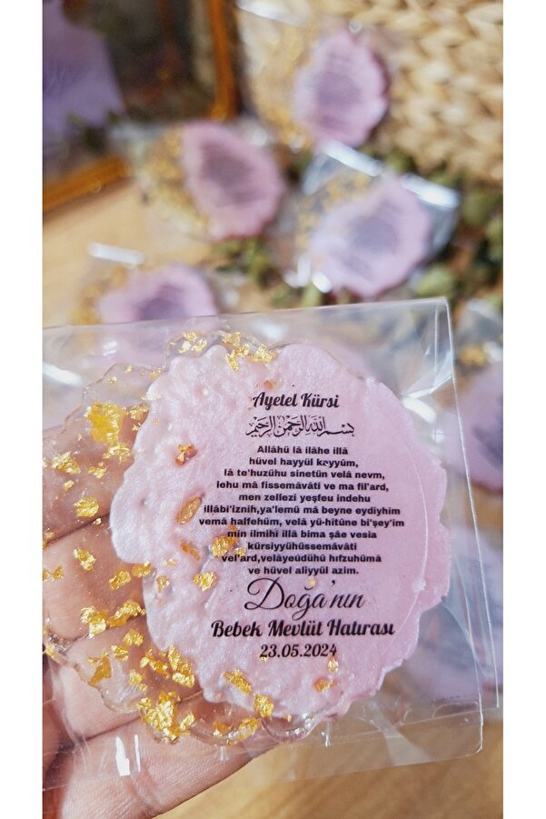 SevgiliAtolyemm Pembe Epoksi Magnet 10 Adet Sünnet Doğum Günü Mevlüt Hediyelik