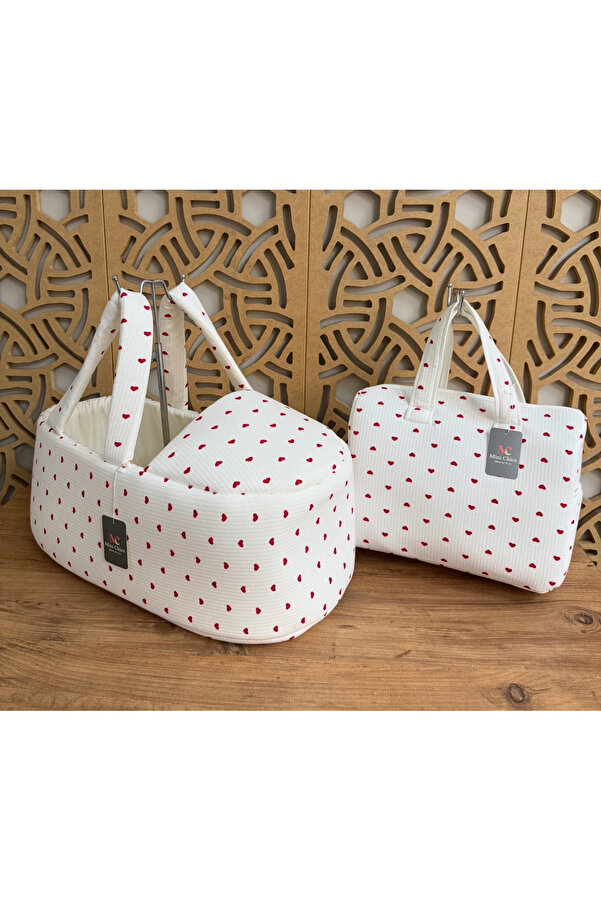 Mini Chics Baskılı Bebek Taşıma Çantası & Anne Çantası