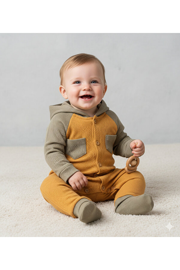 Cassiope Kapüşonlu Mevsimlik Bebek Tulum