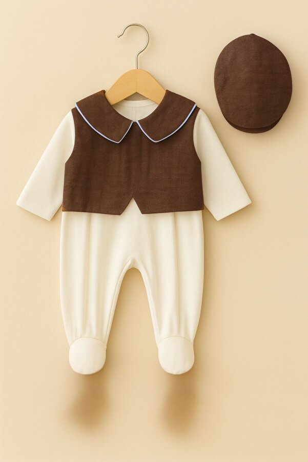 Minytrendy Erkek Bebek Yenidoğan Tulum Özel Gün Kıyafeti Hastane Çıkışı Mevlüt Takımı Bebek Hediyelik