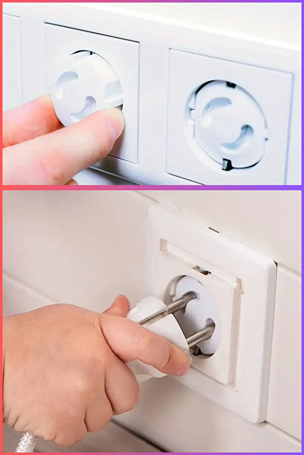 Shopimo 6 Adet Priz Kapağı Bebek ve Çocuk Güvenlik Koruma Piriz Koruyucu Priz Kapatıcı
