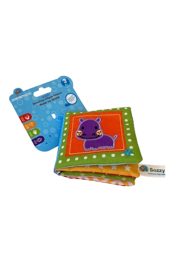 Sozzy Toys Sozzytoys Gergedan Hikaye Kitabım, Hışırtılı Kitap - Nakışlı