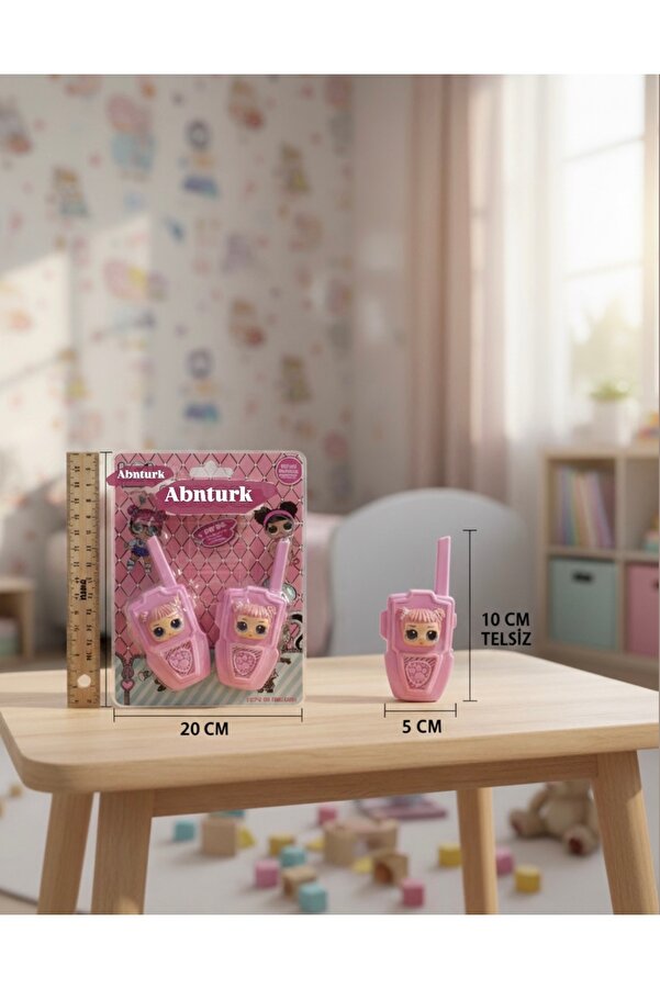 abnturk Yerli Üretim 2'li Telsiz Oyuncak Seti | Pille Çalışan Çocuk Aktivite ve İletişim Oyunu