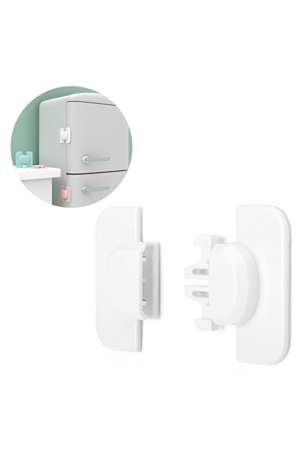 usin Yapışkanlı Geçmeli Dolap Çekmece Buzdolabı Bebek Çoçuk Koruruyucu Güvenlik Kilidi Kilit Renk Asorti