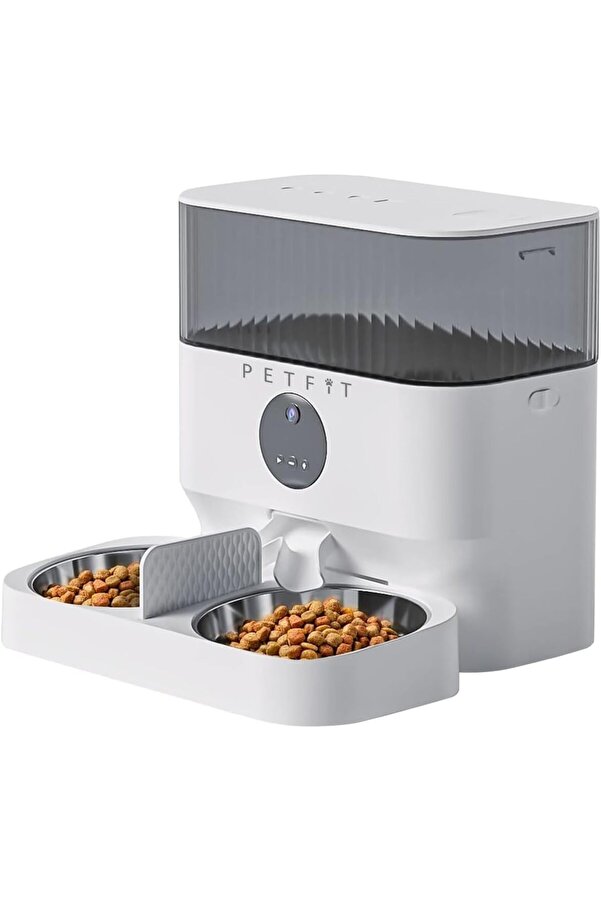 Hype Store Petfit CatMax Pro 5L Wi-Fi Kameralı Çift Kase Akıllı Otomatik Kedi Köpek Mama Kabı Besleme Ünitesi (