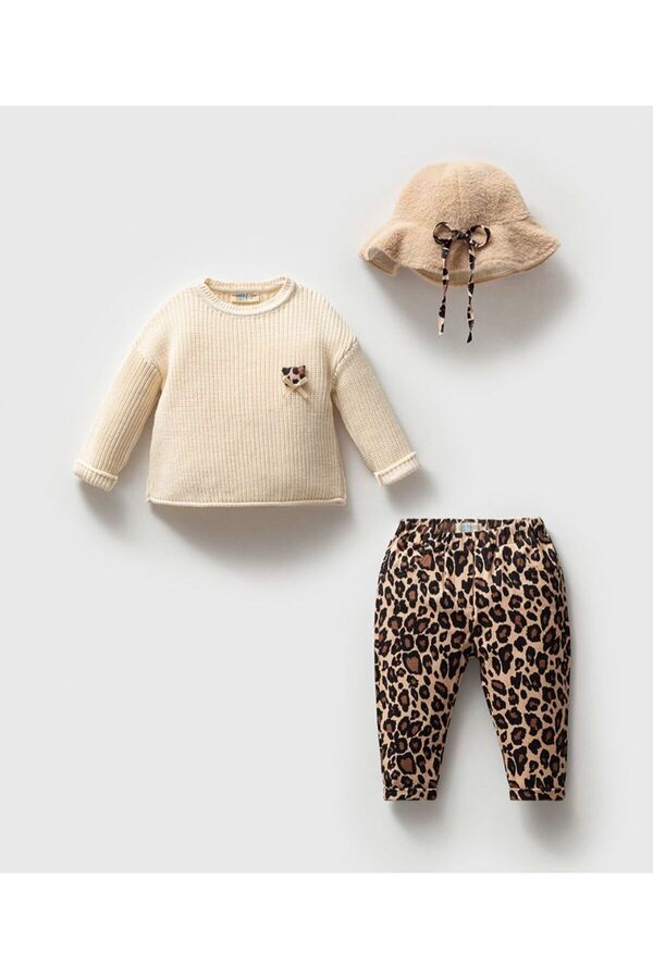 Noy Noy Leopar 3'lü Kız Bebek Takım