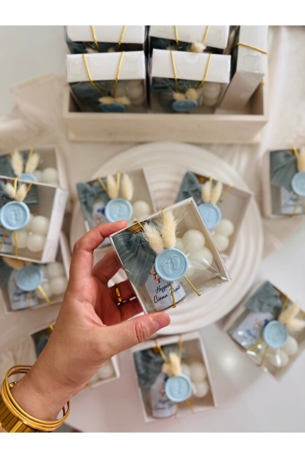 Mapel 15 adet kolonya ve bubble mum doğum günü, doğum, bebek, mevlüt, baby shower, bebek hediyeliği