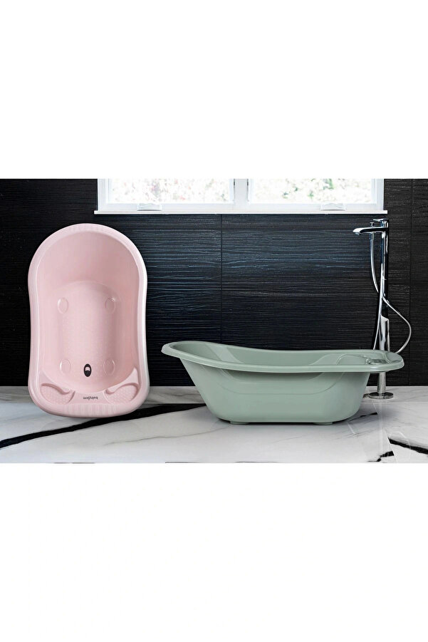 Babyjem Bebek Giderli Büyük Küvet Soft Pembe