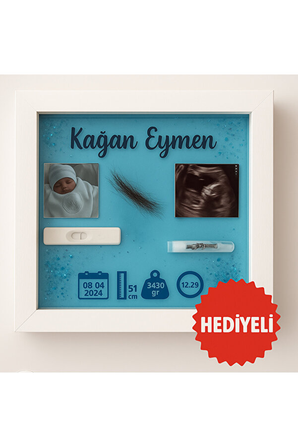 kalıcı anlar Bebek Hatıra Doğum Çerçevesi – Epoksi Döküm Seti - HEDİYELİ