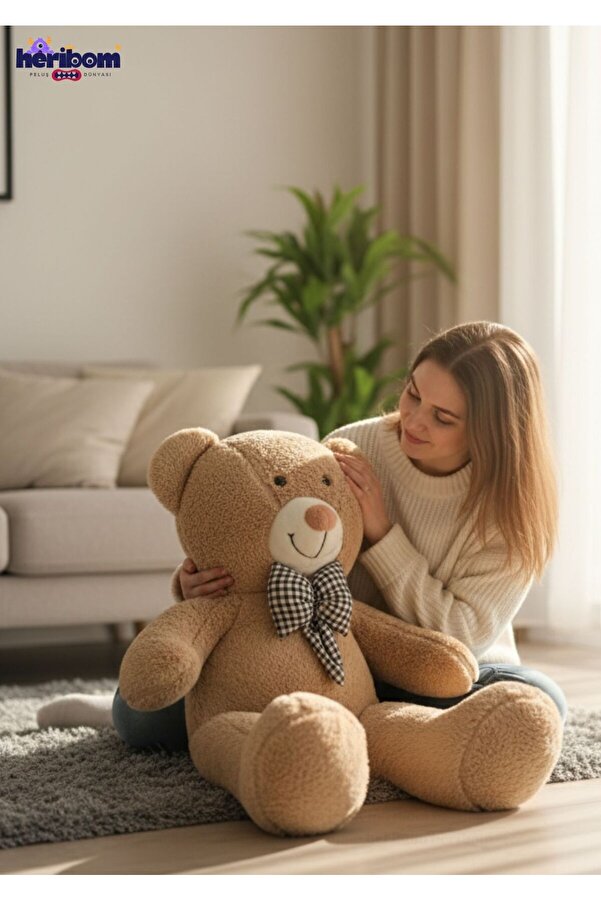 Heribom 90 Cm Peluş Ayı Büyük Boy - Sevgili Hediye- Doğum Günü Hediyesi