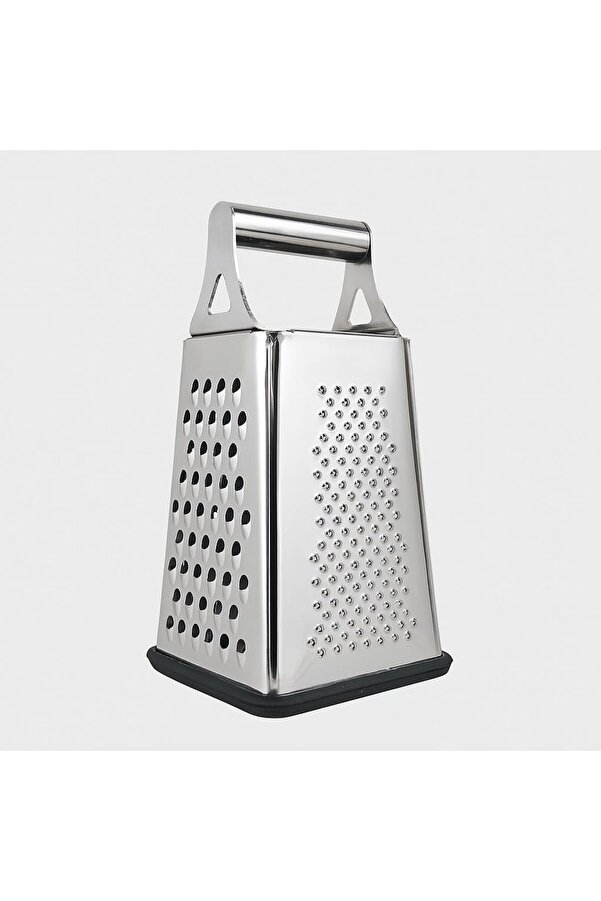 E&D Collection ® Paslanmaz Çelik 4 Taraflı Rende – 24 cm | Çok Amaçlı Mutfak Rendeleme Aracı | Peynir, Sebze, Meyve