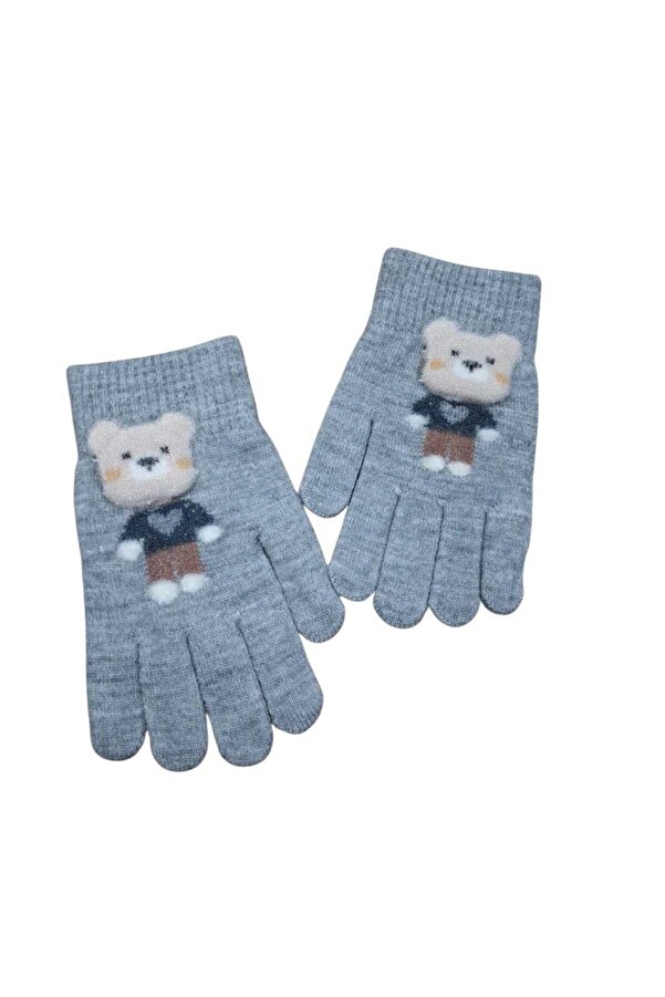 Kitti Erkek Çocuk Örme Ayıcık Figürlü Eldiven