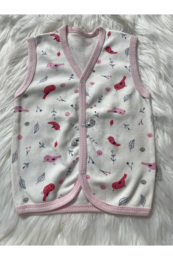 mayakids BEBEK PENYE KUŞ DESENLİ YELEK