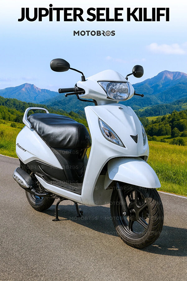 Motobros TVS JUPİTER Uyumlu Deri Koltuk Sele Kılıfı – Su Geçirmez, Kaymaz, Koruyucu Motor Sele Kılıfı