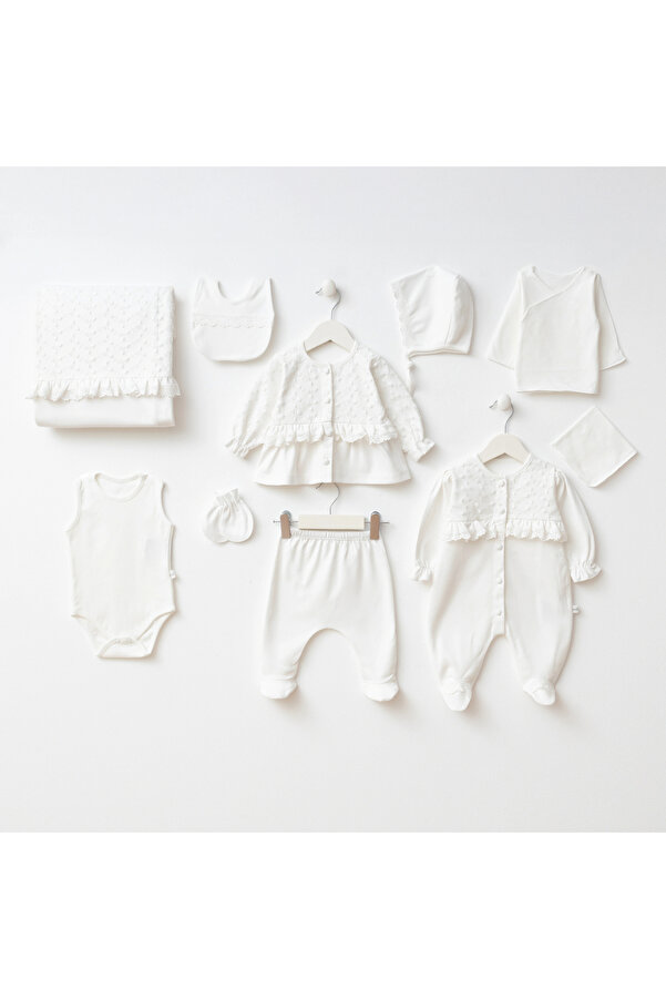 MİNİZEYN TEKSTİL Miniycool 10015 Mnz Marka Jessica Yeni Doğan Hastane Çıkışı Kız 10'lu Set