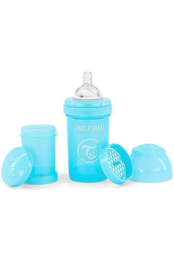 Hype Store kolik önleyici bebek biberonu, yumuşak silikon emzikli, koliklere karşı taban valfi, küçük boy, 180