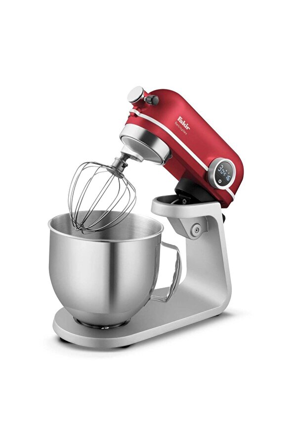 E&D Collection Retroplex Mutfak Robotu, Yoğurucu, 800W, 5.2 L Hazne, Paslanmaz, Rouge