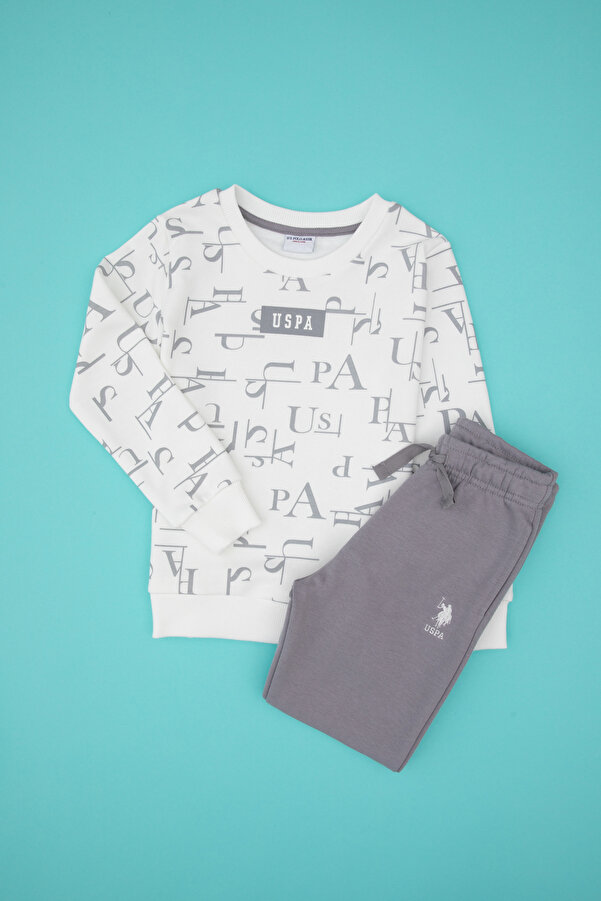 U.S. Polo Assn. Erkek Çocuk Beyaz Pijama Takımı 50318691-VR013