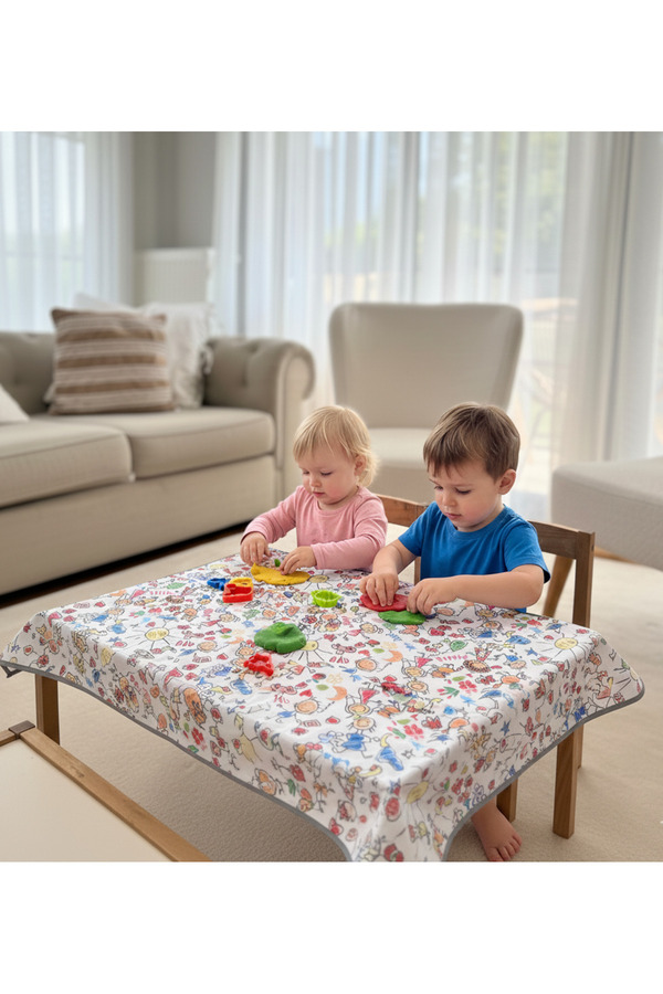 yorni 145x100cm Şişme Havuz, Oyun Halısı, Aktivite ve Bahçe için %100 Sıvı Geçirmez Çok Amaçlı Örtü