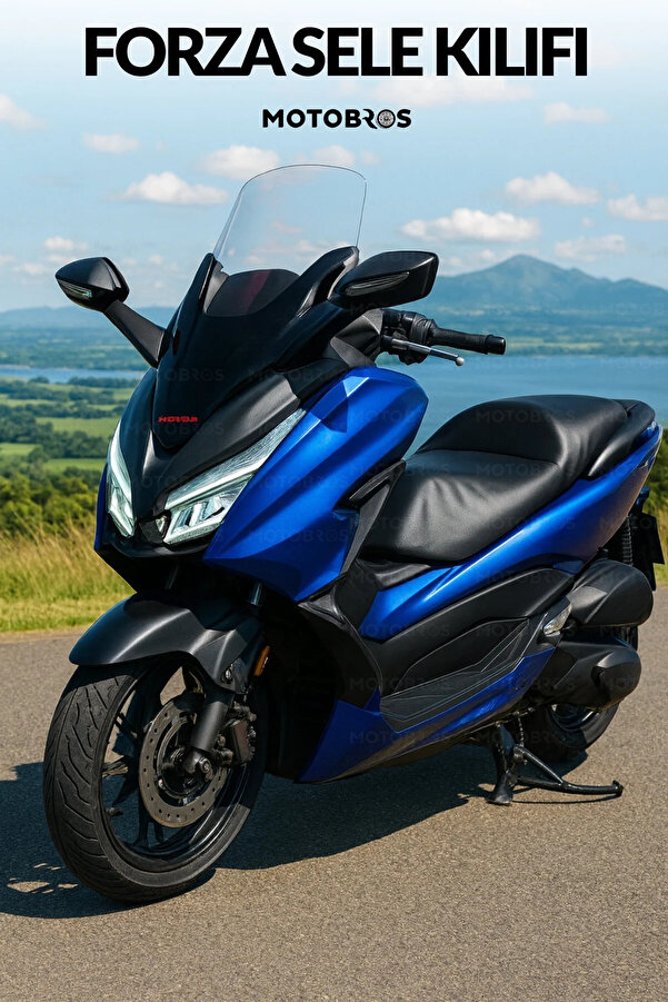 Motobros Honda FORZA Uyumlu Deri Koltuk Sele Kılıfı – Su Geçirmez, Kaymaz, Koruyucu Motor Sele Kılıfı