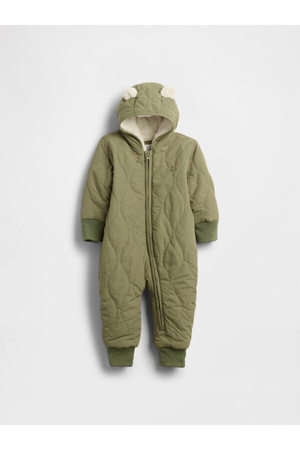 GAP Bebek Yeşil Kapitone Sherpa Tek Parça