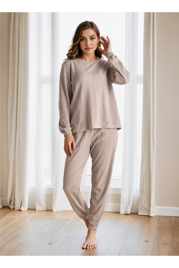 Splash FAV Waffle Textured Pyjama Set