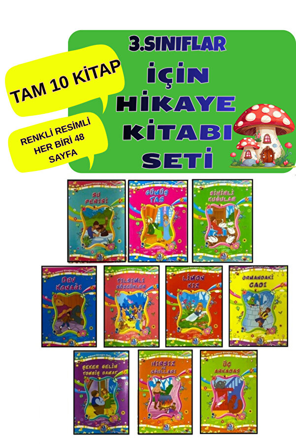 GÖNÜL YAYINCILIK 3.sınıflar Için Çocuklara Okumayı Sevdiren 10'lu Süper Hikayeler