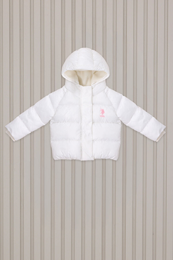 U.S. Polo Assn. Kız Bebek Beyaz Bebek Mont