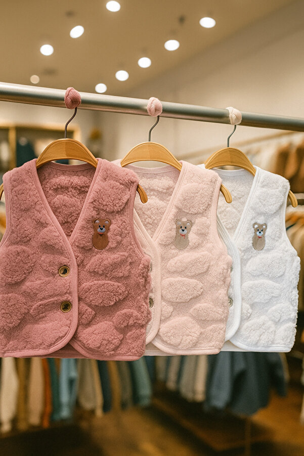 canmana kids&baby Bebek Peluş Yelek 3'LÜ