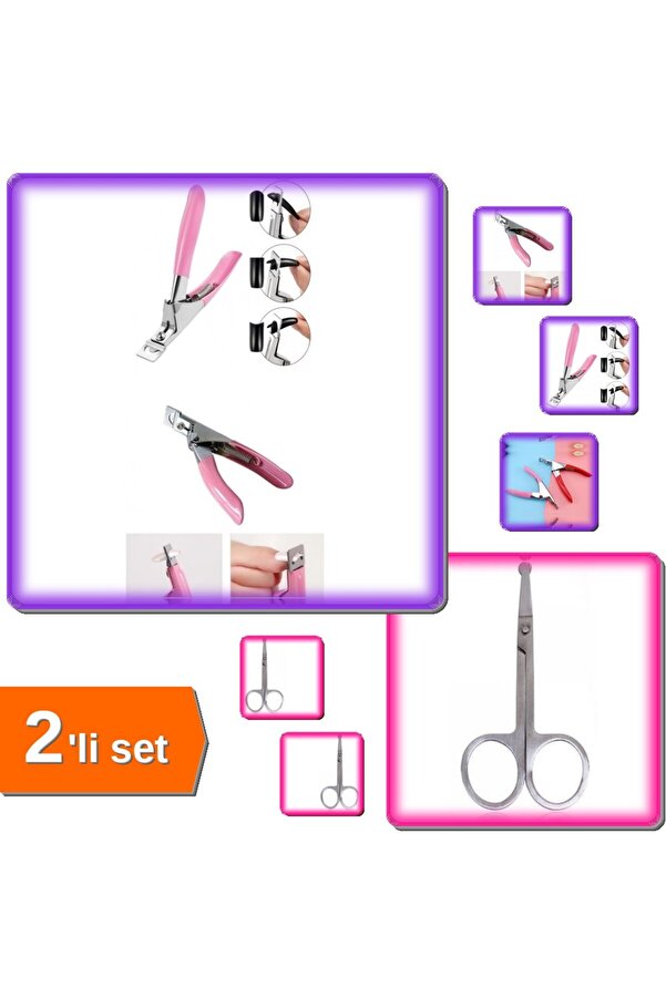 HerEveOyuncak Protez Tırnak Kesme Makası + Paslanmaz Burun Makası - 2li Set XYZ123