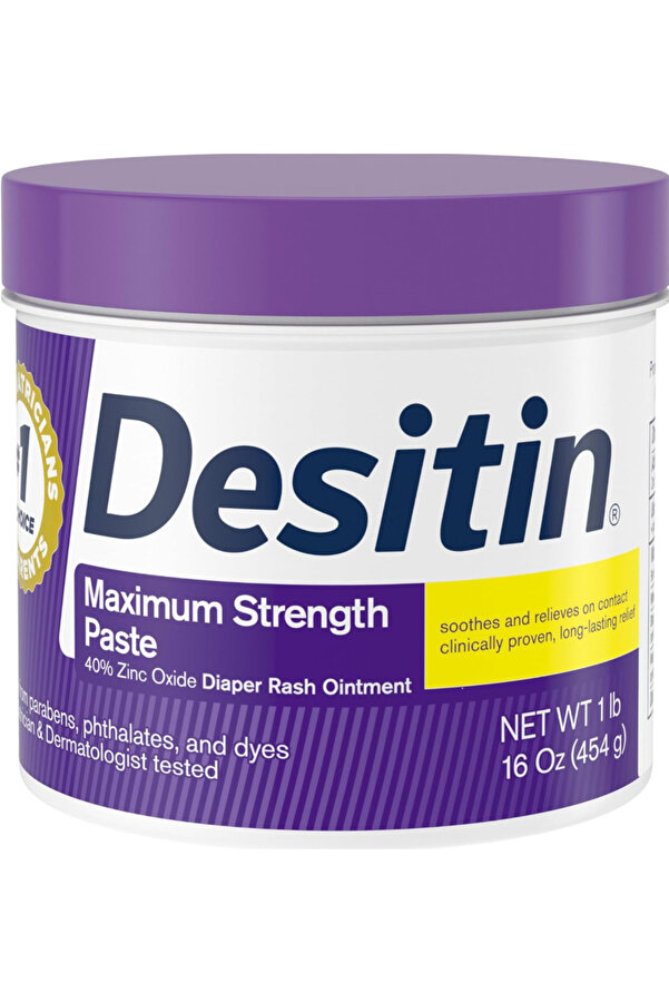 Desitin Maximum, Strength Baby Diaper Rash Cream, 40% Zinc Oxide for Treatment, Relief & Prevention, 454gr